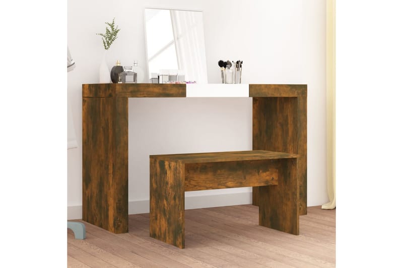 beBasic Krakk til sminkebord røkt eik 70x35x45 cm konstruert tre - Brun - Møbler - Bord - Sminkebord & toalettbord