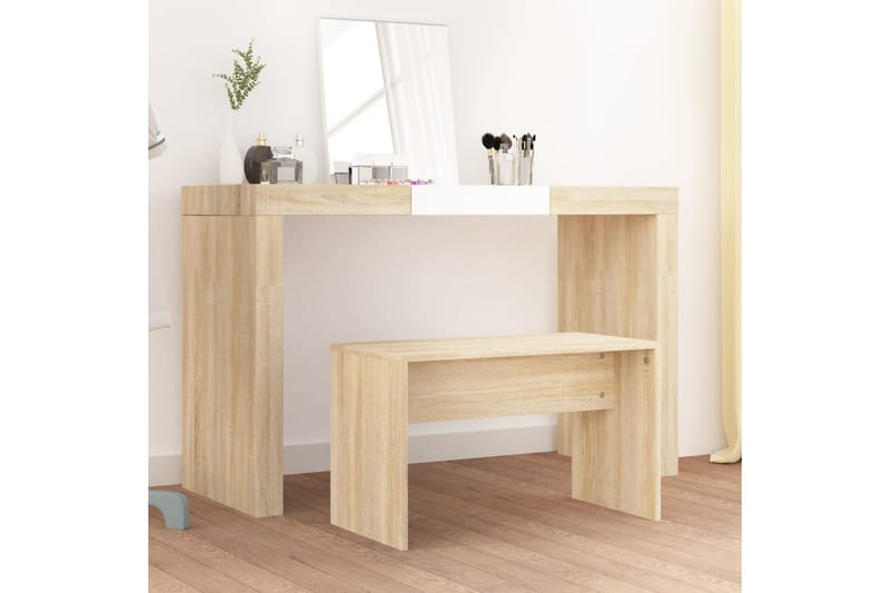 beBasic Krakk til sminkebord sonoma eik 70x35x45 cm konstruert tre - Brun - Møbler - Bord - Sminkebord & toalettbord