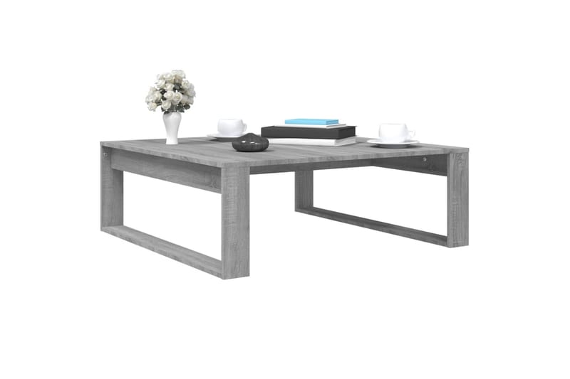 beBasic Salongbord grå sonoma 100x100x35 cm konstruert tre - GrÃ¥ - Møbler - Bord - Sofabord