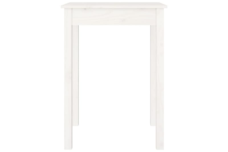 beBasic Sidebord hvit 55x55x75 cm heltre furu - Hvit - Spisebord & kjøkkenbord