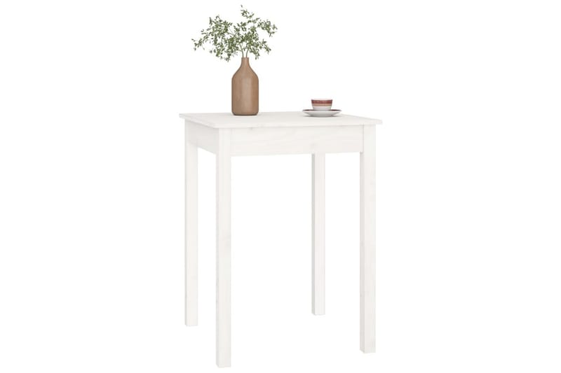 beBasic Sidebord hvit 55x55x75 cm heltre furu - Hvit - Møbler - Bord - Spisebord & kjøkkenbord