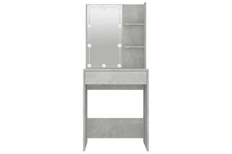 beBasic Sminkebord med LED betonggrå 60x40x140 cm - GrÃ¥ - Møbler - Bord - Sminkebord & toalettbord