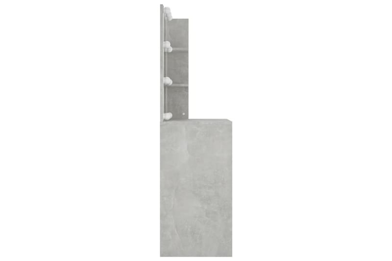 beBasic Sminkebord med LED betonggrå 60x40x140 cm - GrÃ¥ - Sminkebord & toalettbord