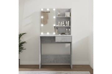 beBasic Sminkebord med LED betonggrå 74,5x40x141 cm - GrÃ¥ - Møbler - Bord - Sminkebord & toalettbord