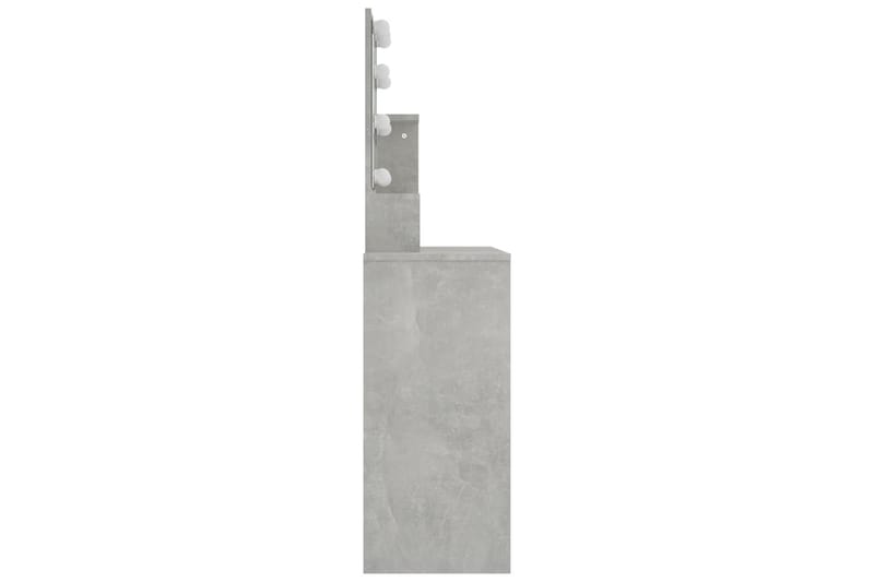 beBasic Sminkebord med LED betonggrå 86,5x35x136 cm - GrÃ¥ - Sminkebord & toalettbord