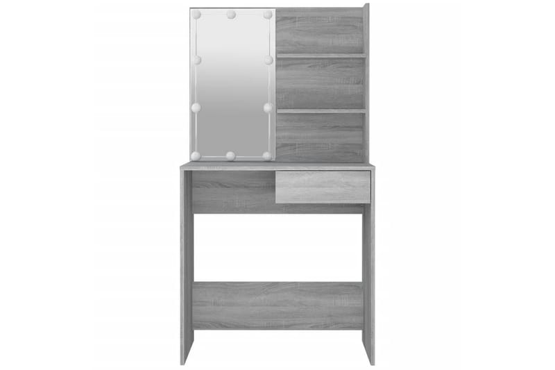 beBasic Sminkebord med LED grå sonoma 74,5x40x141 cm - GrÃ¥ - Møbler - Bord - Sminkebord & toalettbord