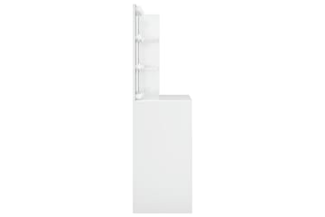 beBasic Sminkebord med LED høyglans hvit 74,5x40x141 cm - Hvit - Møbler - Bord - Sminkebord & toalettbord
