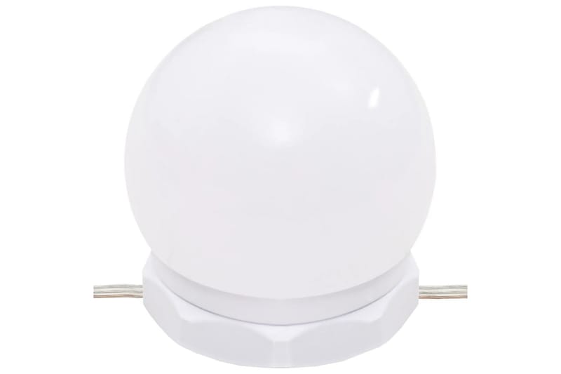 beBasic Sminkebord med LED høyglans hvit 86,5x35x136 cm - Hvit - Møbler - Bord - Sminkebord & toalettbord