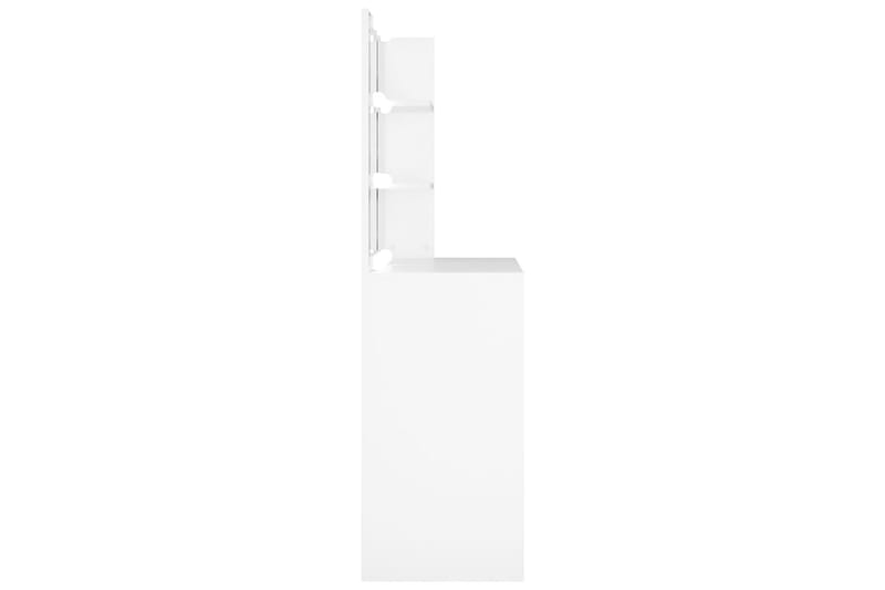 beBasic Sminkebord med LED hvit 74,5x40x141 cm - Hvit - Sminkebord & toalettbord