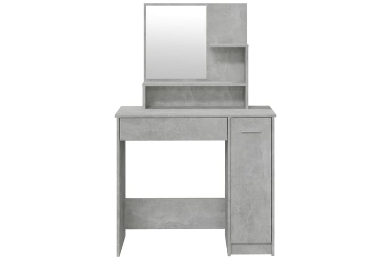 beBasic Sminkebord med speil betonggrå 86,5x35x136 cm - GrÃ¥ - Sminkebord & toalettbord