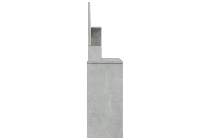 beBasic Sminkebord med speil betonggrå 86,5x35x136 cm - GrÃ¥ - Sminkebord & toalettbord