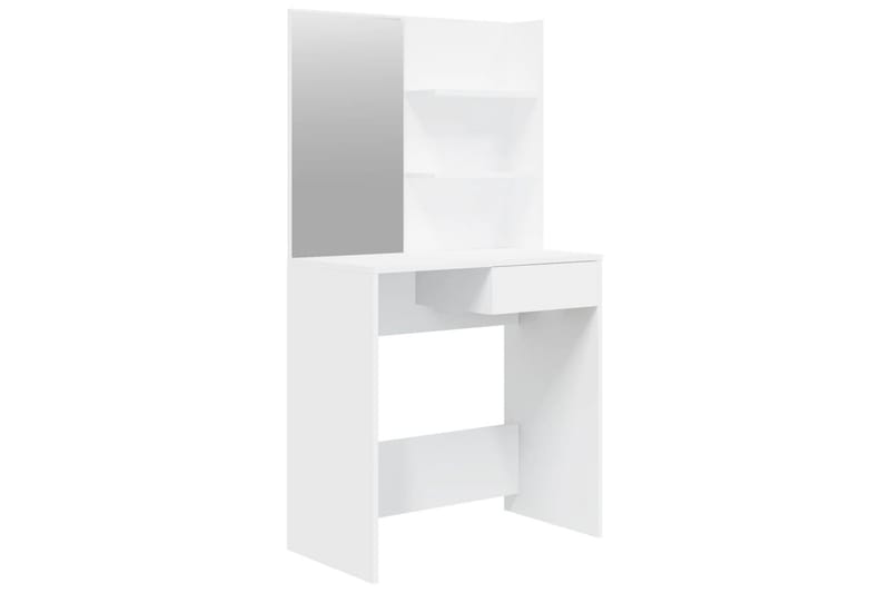 beBasic Sminkebord med speil hvit MDF 74,5x40x141 cm - Hvit - Møbler - Bord - Sminkebord & toalettbord