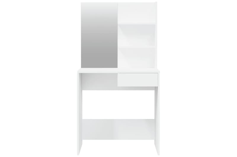 beBasic Sminkebord med speil hvit MDF 74,5x40x141 cm - Hvit - Sminkebord & toalettbord