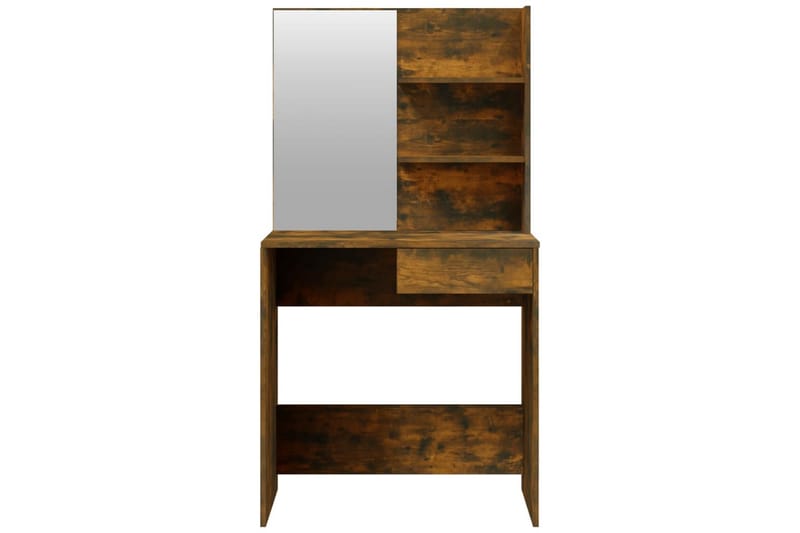 beBasic Sminkebord med speil røkt eik 74,5x40x141 cm - Brun - M�øbler - Bord - Sminkebord & toalettbord