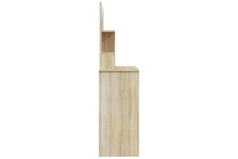 beBasic Sminkebord med speil sonoma eik 86,5x35x136 cm - Brun - Møbler - Bord - Sminkebord & toalettbord