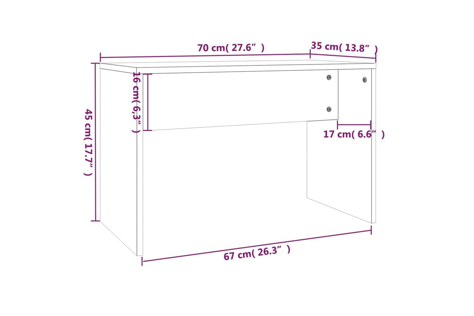 beBasic Sminkebordsett betonggrå 74,5x40x141 cm - GrÃ¥ - Møbler - Bord - Sminkebord & toalettbord