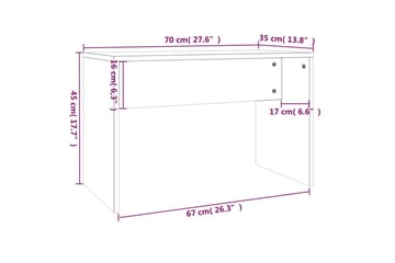 beBasic Sminkebordsett betonggrå 74,5x40x141 cm - GrÃ¥ - Møbler - Bord - Sminkebord & toalettbord