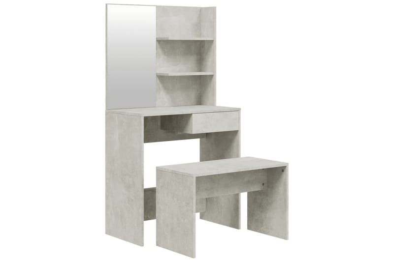 beBasic Sminkebordsett betonggrå 74,5x40x141 cm - GrÃ¥ - Møbler - Bord - Sminkebord & toalettbord