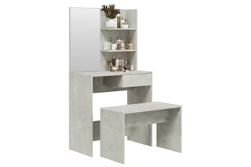 beBasic Sminkebordsett betonggrå 74,5x40x141 cm - GrÃ¥ - Møbler - Bord - Sminkebord & toalettbord
