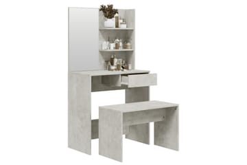 beBasic Sminkebordsett betonggrå 74,5x40x141 cm - GrÃ¥ - Møbler - Bord - Sminkebord & toalettbord