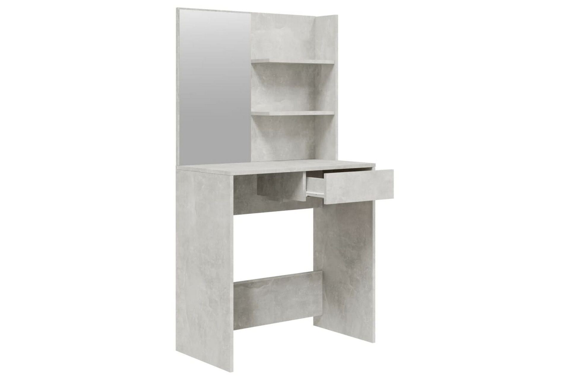 beBasic Sminkebordsett betonggrå 74,5x40x141 cm - GrÃ¥ - Møbler - Bord - Sminkebord & toalettbord