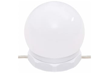 beBasic Sminkebordsett med LED betonggrå konstruert tre - GrÃ¥ - Møbler - Bord - Sminkebord & toalettbord