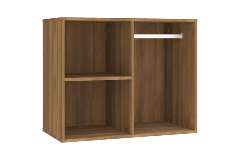 beBasic Sminkebordsett med LED brun eik konstruert tre - Brun - Møbler - Bord - Sminkebord & toalettbord