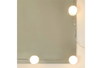 beBasic Sminkebordsett med LED sonoma eik konstruert tre - Brun - Møbler - Bord - Sminkebord & toalettbord