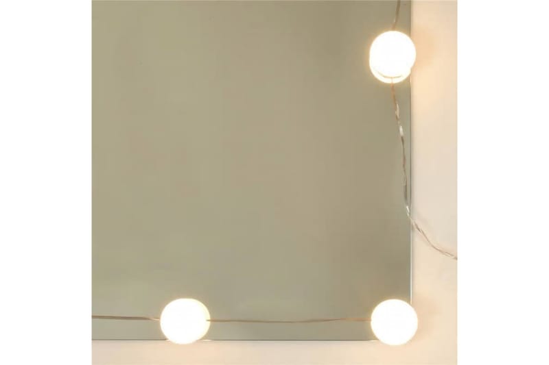 beBasic Sminkebordsett med LED sonoma eik konstruert tre - Brun - Møbler - Bord - Sminkebord & toalettbord