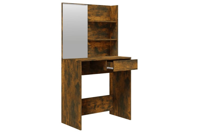 beBasic Sminkebordsett røkt eik 74,5x40x141 cm - Brun - Møbler - Bord - Sminkebord & toalettbord