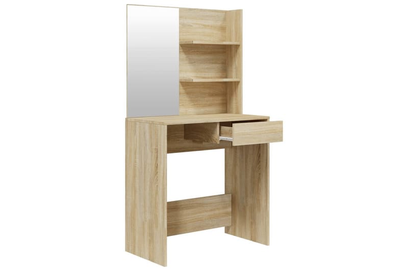 beBasic Sminkebordsett sonoma eik 74,5x40x141 cm - Brun - Møbler - Bord - Sminkebord & toalettbord