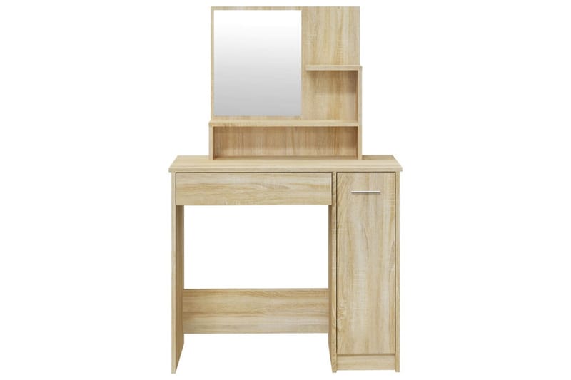 beBasic Sminkebordsett sonoma eik 86,5x35x136 cm - Brun - Møbler - Bord - Sminkebord & toalettbord