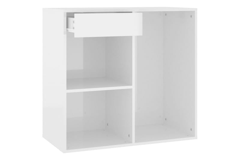 beBasic Sminkeskap høyglans hvit 80x40x75 cm konstruert tre - Hvit - Møbler - Bord - Sminkebord & toalettbord