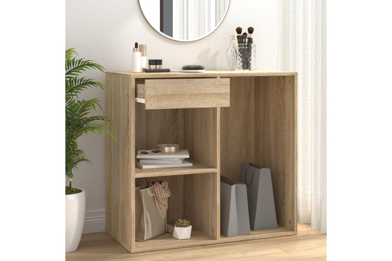 beBasic Sminkeskap sonoma eik 80x40x75 cm konstruert tre - Brun - Møbler - Bord - Sminkebord & toalettbord