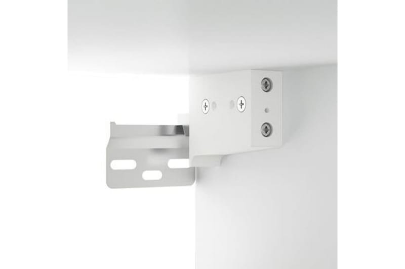 beBasic Speilskap med LED høyglans hvit 76x15x55 cm - Hvit - Sminkebord & toalettbord