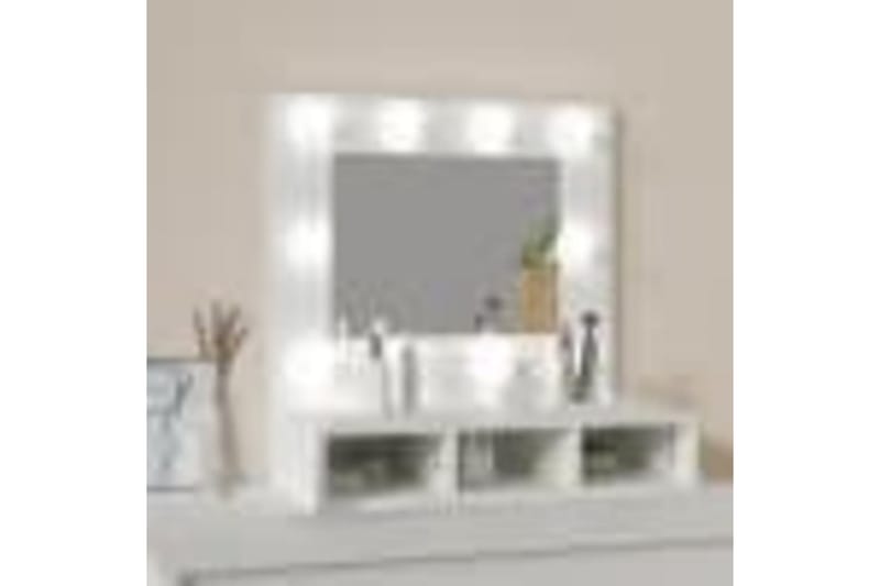 beBasic Speilskap med LED hvit 60x31,5x62 cm - Hvit - Møbler - Bord - Sminkebord & toalettbord