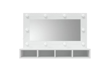 beBasic Speilskap med LED hvit 90x31,5x62 cm - Hvit - Møbler - Bord - Sminkebord & toalettbord
