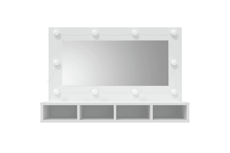 beBasic Speilskap med LED hvit 90x31,5x62 cm - Hvit - Sminkebord & toalettbord