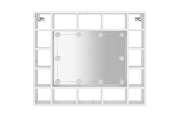 beBasic Speilskap med LED hvit 91x15x76,5 cm - Hvit - Møbler - Bord - Sminkebord & toalettbord