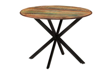 beBasic Spisebord Ã˜110x78 cm gjenvunnet heltre og stål - Brun - Møbler - Bord - Spisebord & kjøkkenbord