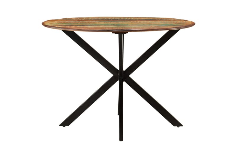 beBasic Spisebord Ã˜110x78 cm gjenvunnet heltre og stål - Brun - Møbler - Bord - Spisebord & kjøkkenbord