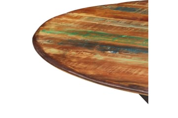 beBasic Spisebord Ã˜110x78 cm gjenvunnet heltre og stål - Brun - Møbler - Bord - Spisebord & kjøkkenbord