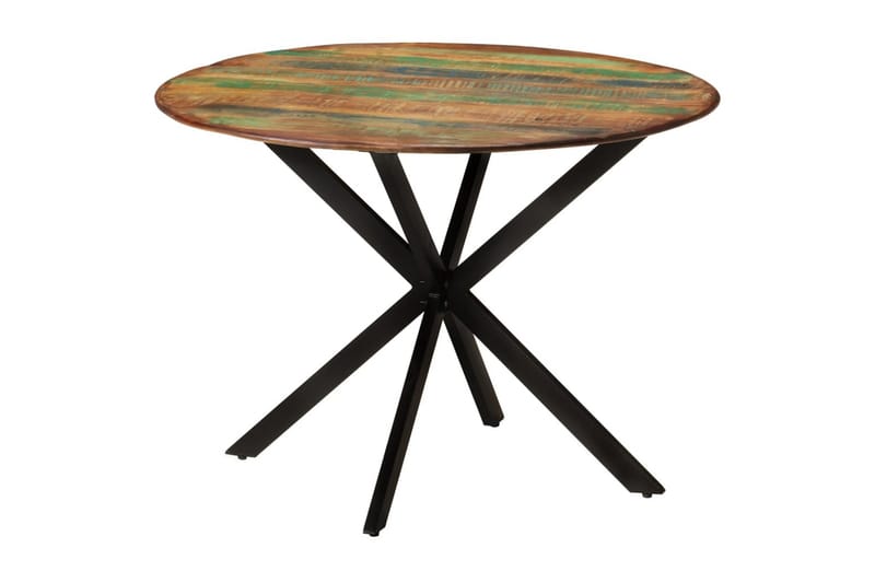 beBasic Spisebord Ã˜110x78 cm gjenvunnet heltre og stål - Brun - Møbler - Bord - Spisebord & kjøkkenbord