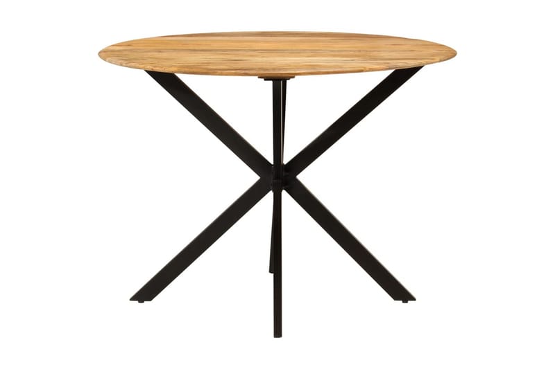 beBasic Spisebord Ã˜110x78 cm heltre mango og stål - Brun - Spisebord & kjøkkenbord