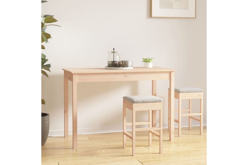 beBasic Spisebord 110x55x75 cm heltre furu - Brun - Spisebord & kjøkkenbord