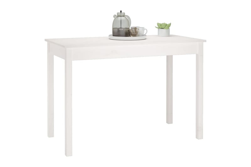 beBasic Spisebord hvit 110x55x75 cm heltre furu - Hvit - Møbler - Bord - Spisebord & kjøkkenbord