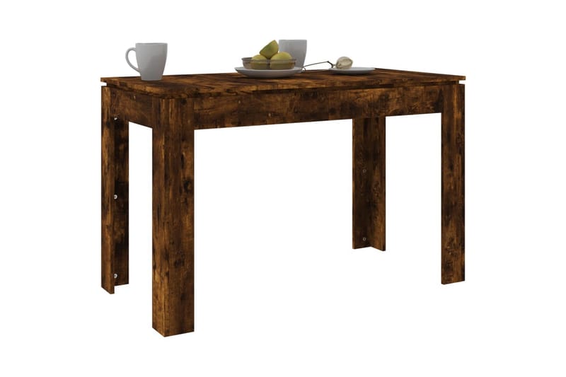 beBasic Spisebord røkt eik 120x60x76 cm konstruert tre - Brun - Spisebord & kjøkkenbord