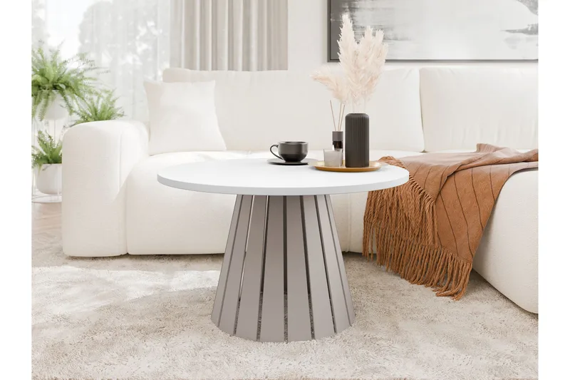 Berber Salongbord 75 cm - Beige/Hvit - Møbler - Bord - Sofabord