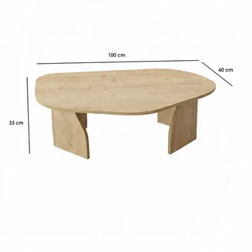 Berriaren Sofabord 100 cm - Sapphire oak - Møbler - Bord - Sofabord