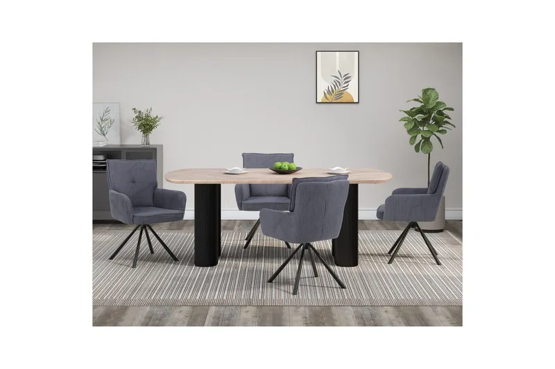 Bessonville Spisebord Oblong 200x200 cm - Brun - Møbler - Bord - Spisebord & kjøkkenbord